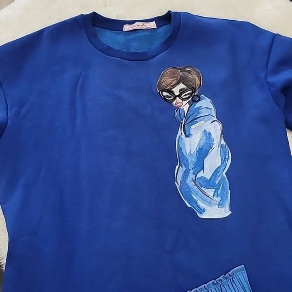 O'Blanc Memories Casual Royal Blue Dress - Picture 4 of 7